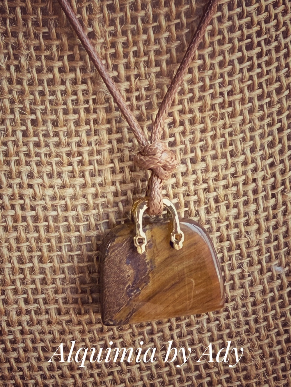 Necklace Pendant on Cord +Carved handbag 👝
